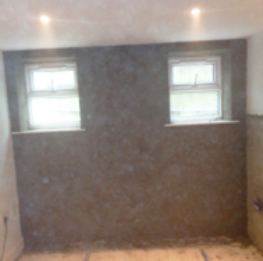 Walls treated and replastered 