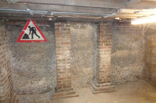 Basement Walls before works commenced